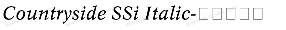 Countryside SSi Italic字体转换